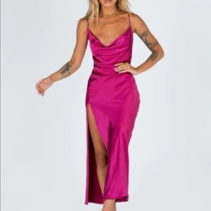 Nwt Midi Satin Dress